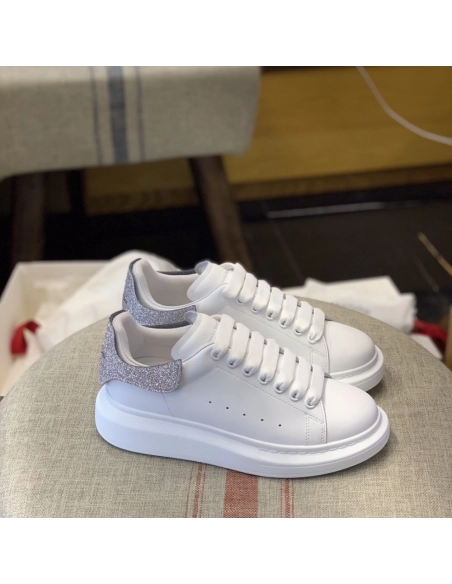 Alexander McQueen MQ White Tricolor tail Sneakers,Alexander McQueen,High quality Free shipping