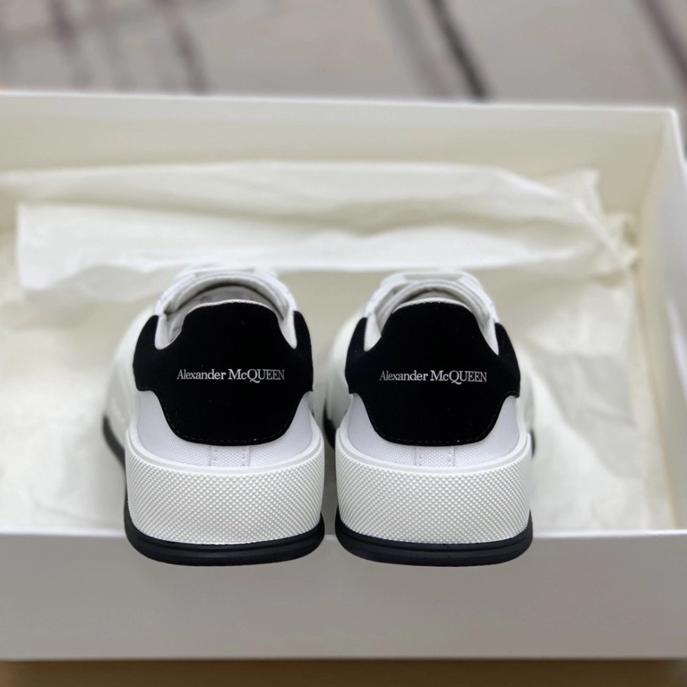 Alexander McQueen MQ White/Black velvet tail Sneakers,Alexander McQueen,High quality Free shipping