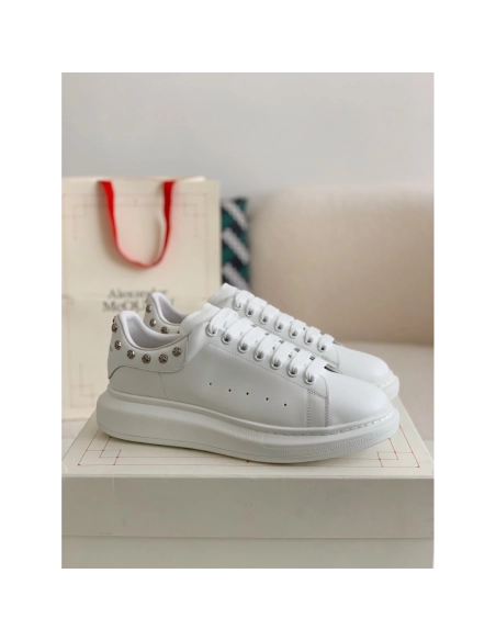 Alexander McQueen MQ White Rose nail tail Sneakers,Alexander McQueen,High quality Free shipping