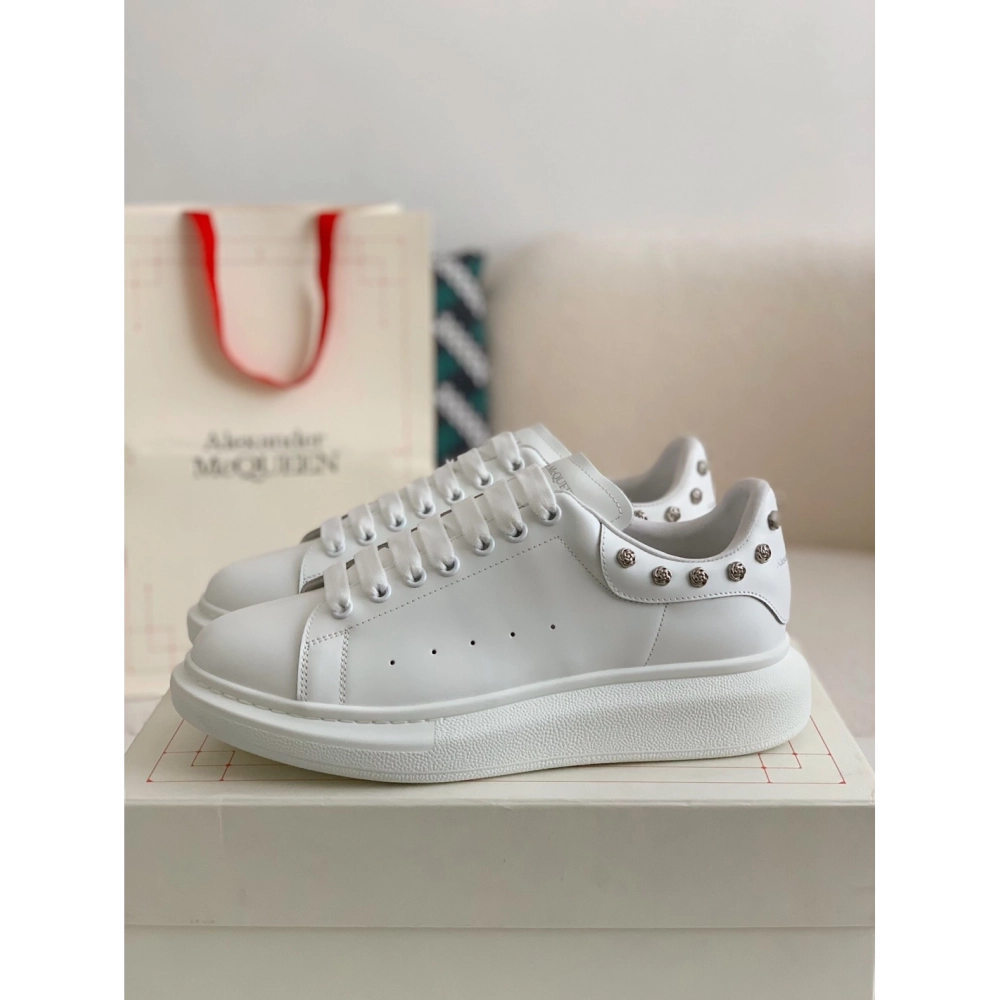 Alexander McQueen MQ White Rose nail tail Sneakers,Alexander McQueen,High quality Free shipping