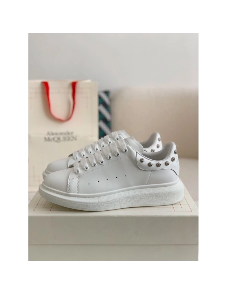 Alexander McQueen MQ White Rose nail tail Sneakers,Alexander McQueen,High quality Free shipping