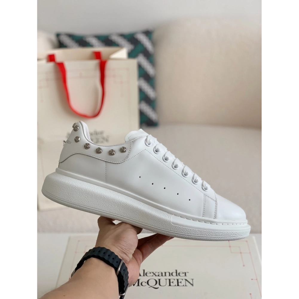 Alexander McQueen MQ White Rose nail tail Sneakers,Alexander McQueen,High quality Free shipping