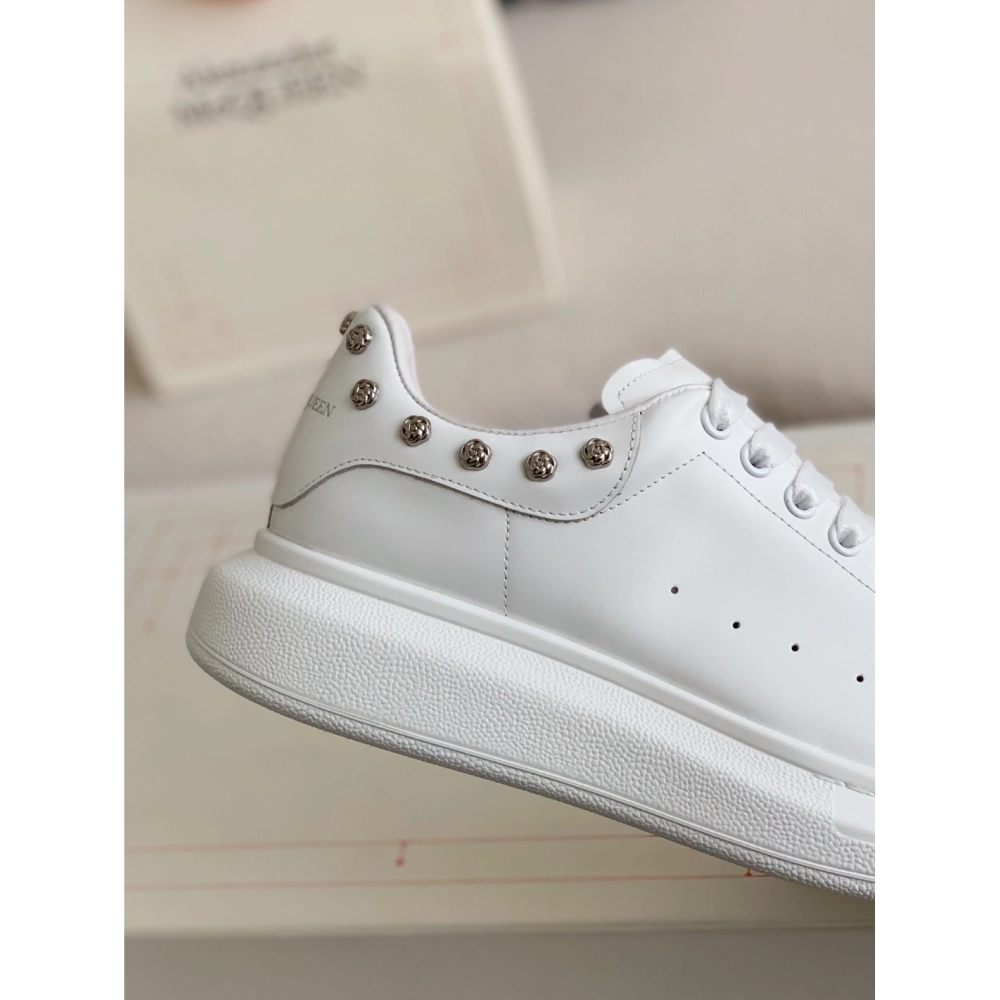 Alexander McQueen MQ White Rose nail tail Sneakers,Alexander McQueen,High quality Free shipping