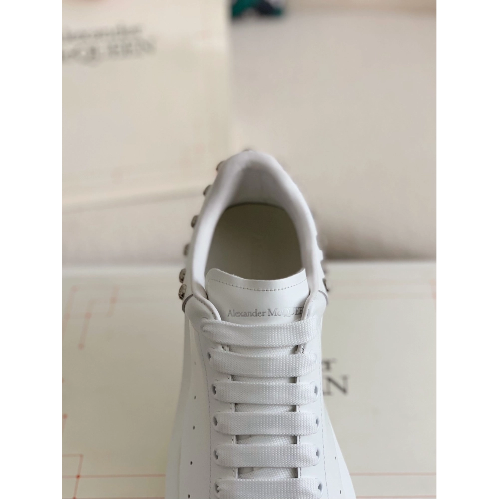 Alexander McQueen MQ White Rose nail tail Sneakers,Alexander McQueen,High quality Free shipping