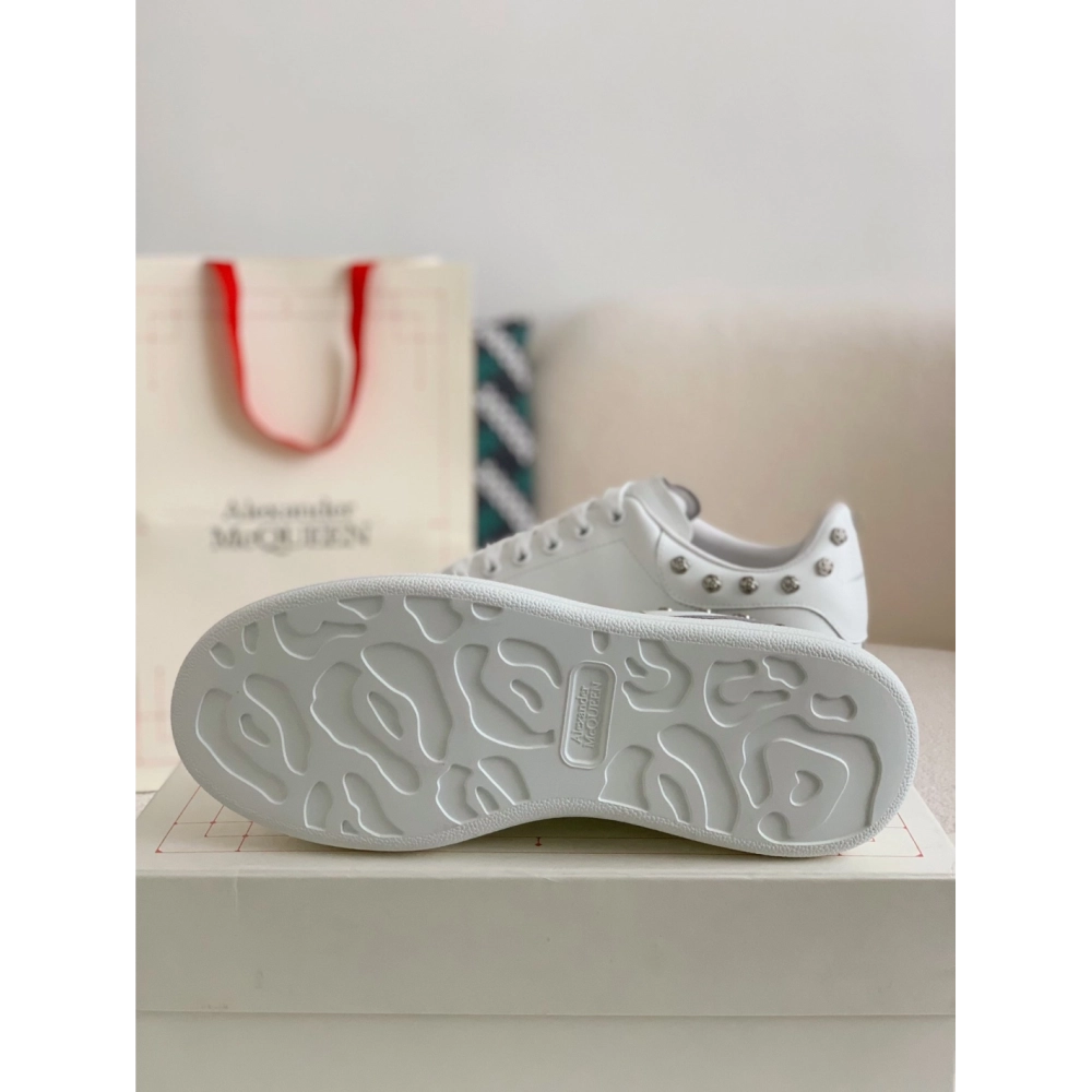 Alexander McQueen MQ White Rose nail tail Sneakers,Alexander McQueen,High quality Free shipping