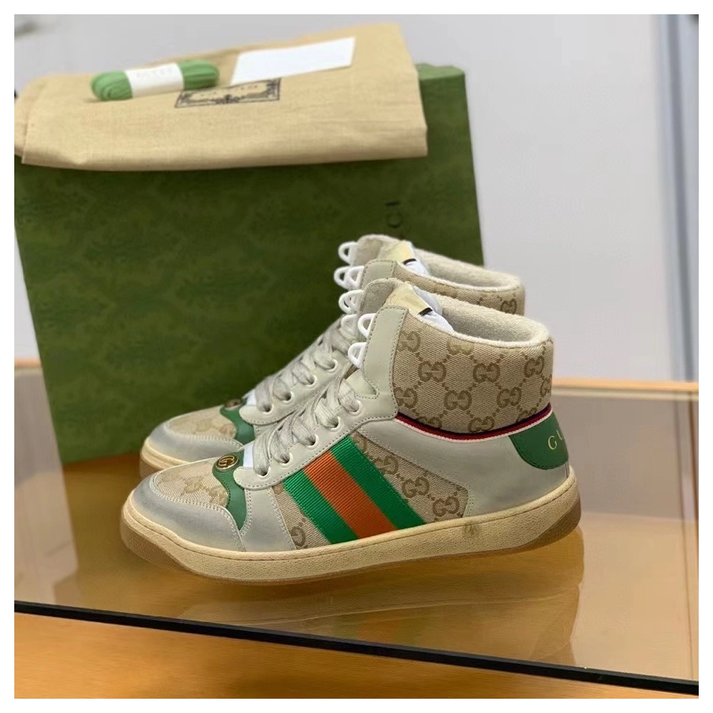 Gucci High-top Distressed sneakers,GUCCI SNEAKERS,High quality Free shipping