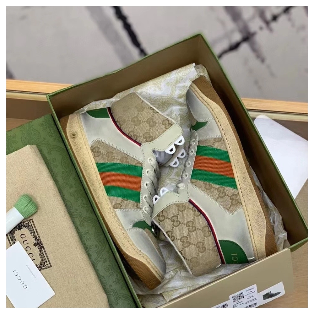 Gucci High-top Distressed sneakers,GUCCI SNEAKERS,High quality Free shipping