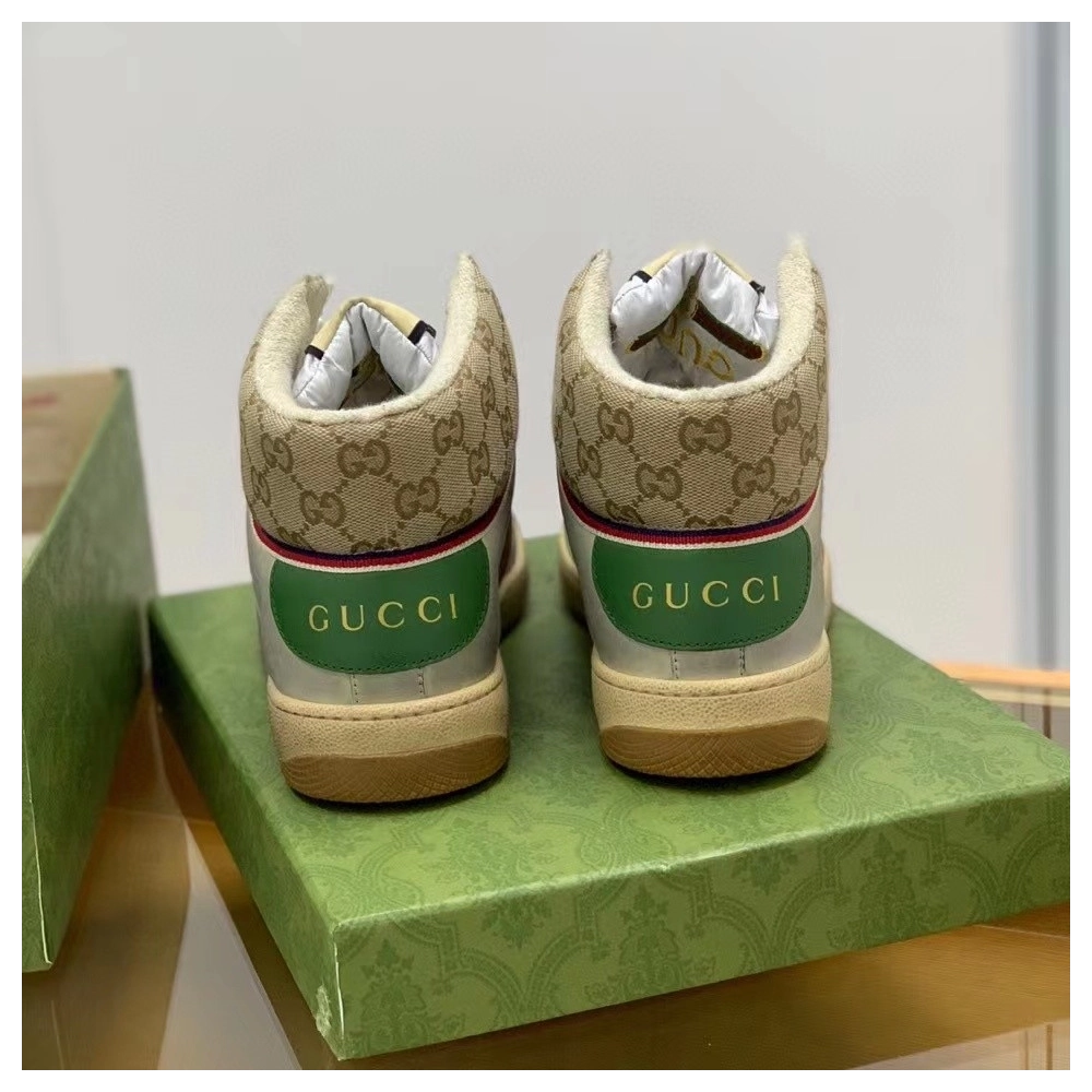 Gucci High-top Distressed sneakers,GUCCI SNEAKERS,High quality Free shipping