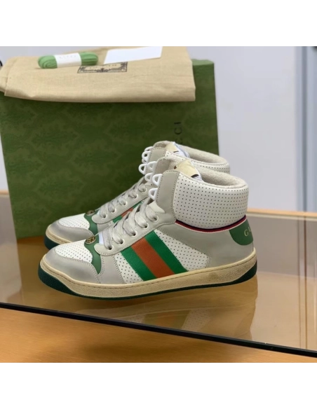 Gucci High-top Distressed sneakers,GUCCI SNEAKERS,High quality Free shipping