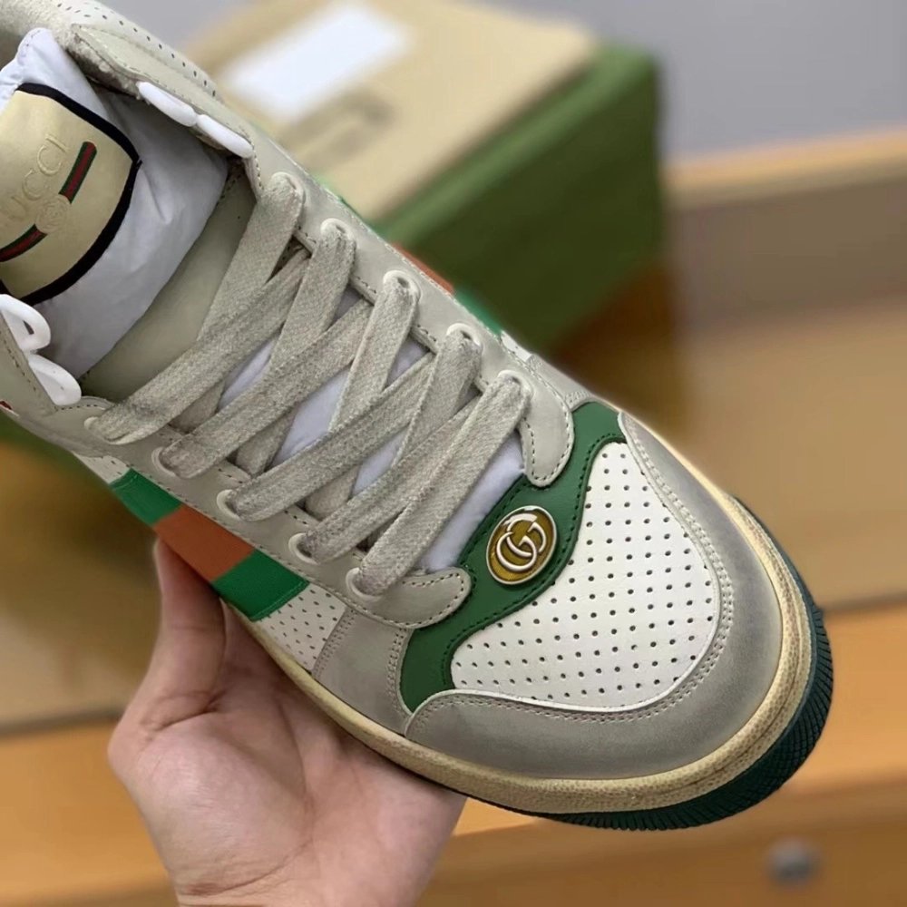Gucci High-top Distressed sneakers,GUCCI SNEAKERS,High quality Free shipping