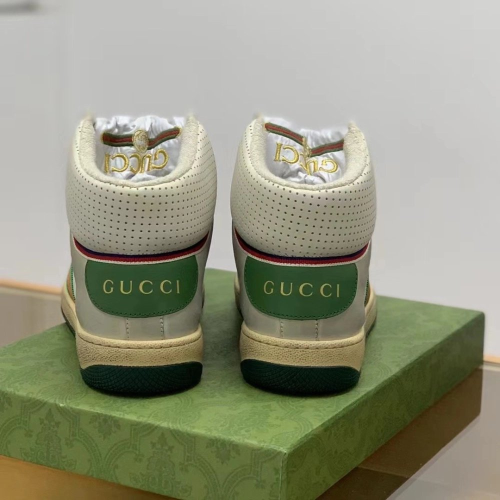 Gucci High-top Distressed sneakers,GUCCI SNEAKERS,High quality Free shipping