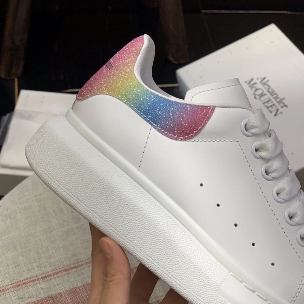 Alexander McQueen MQ rainbow tail Sneakers,Alexander McQueen,High quality Free shipping