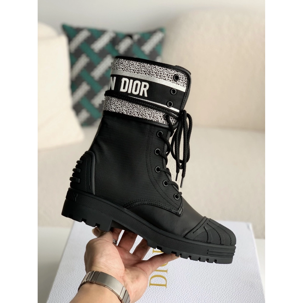 Dior D-Major black womens boots,DIOR SNEAKERS,High quality Free shipping