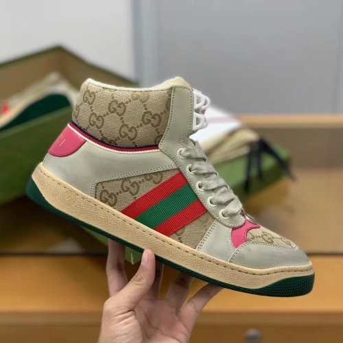 Gucci High-top Distressed sneakers,GUCCI SNEAKERS,High quality Free shipping