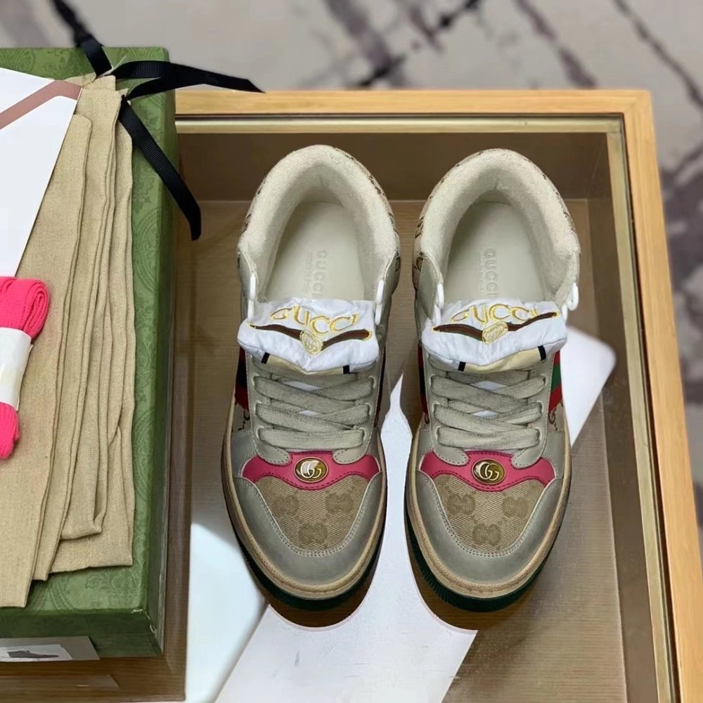Gucci High-top Distressed sneakers,GUCCI SNEAKERS,High quality Free shipping