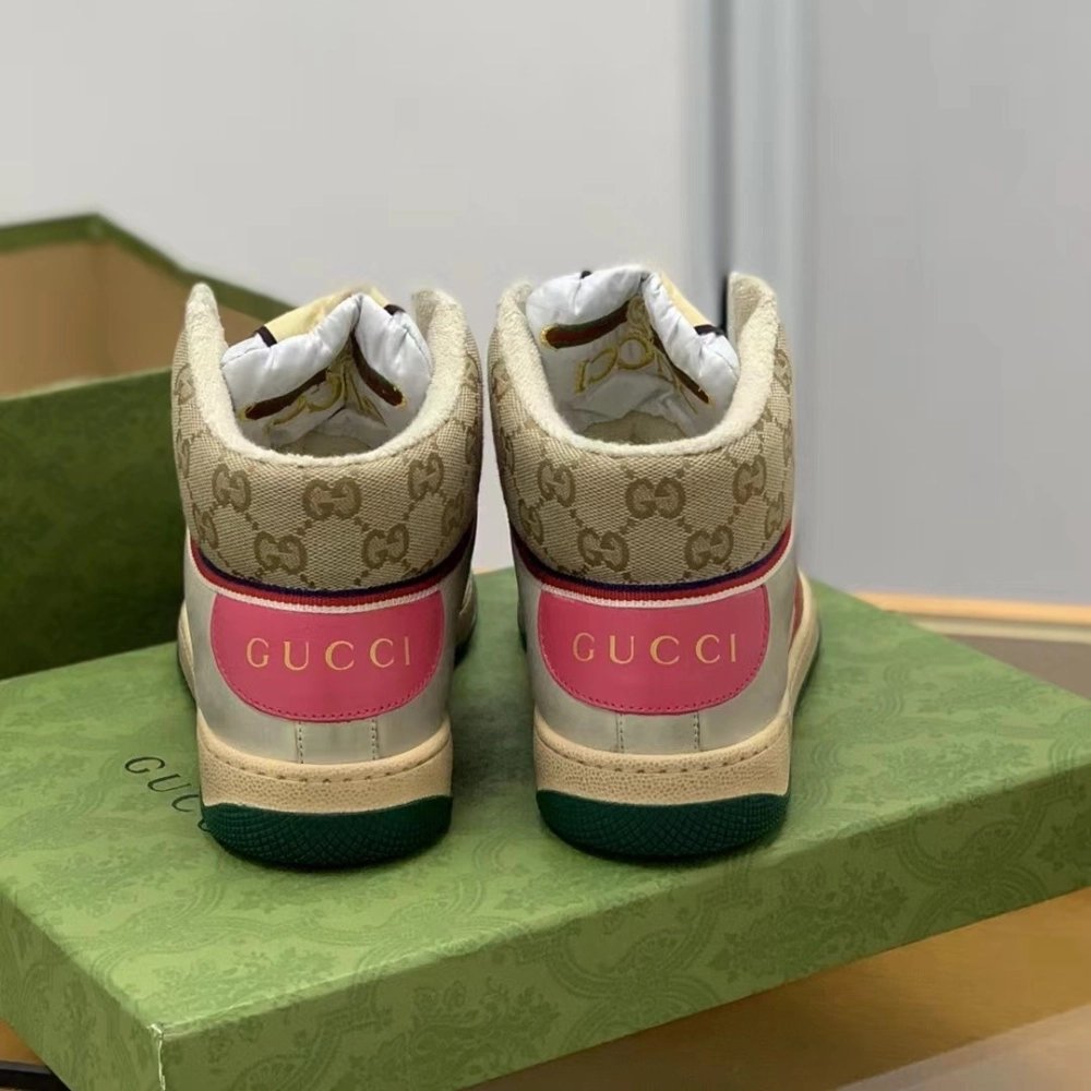 Gucci High-top Distressed sneakers,GUCCI SNEAKERS,High quality Free shipping