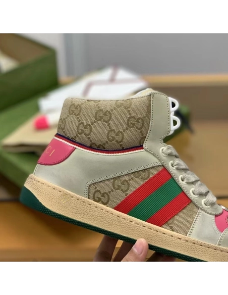 Gucci High-top Distressed sneakers,GUCCI SNEAKERS,High quality Free shipping