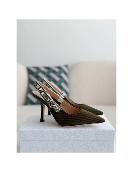 Dior Pointed toe slingback high heels 6.5cm,DIOR SNEAKERS,High quality Free shipping