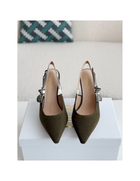Dior Pointed toe slingback high heels 6.5cm,DIOR SNEAKERS,High quality Free shipping