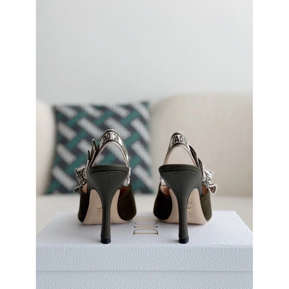 Dior Pointed toe slingback high heels 6.5cm,DIOR SNEAKERS,High quality Free shipping