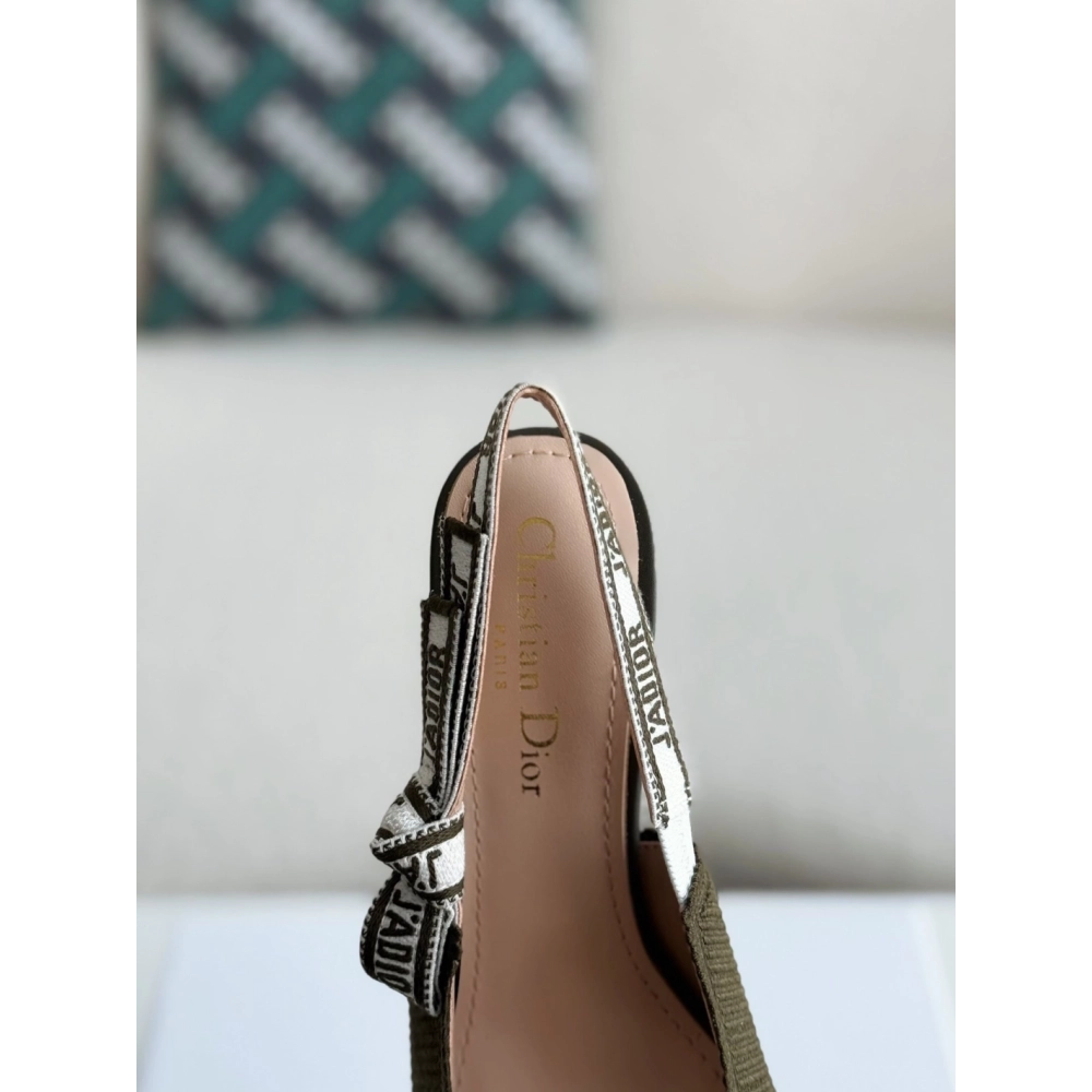 Dior Pointed toe slingback high heels 6.5cm,DIOR SNEAKERS,High quality Free shipping