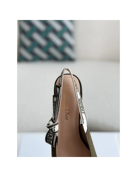 Dior Pointed toe slingback high heels 6.5cm,DIOR SNEAKERS,High quality Free shipping