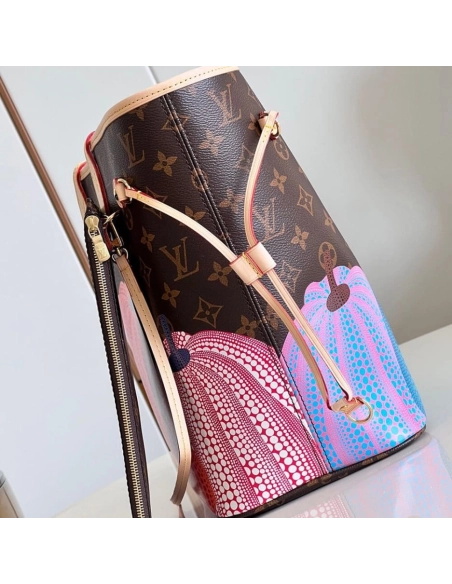 LV X YK Neverfull MM,Neverfull,LOUIS VUITTON,BAGS