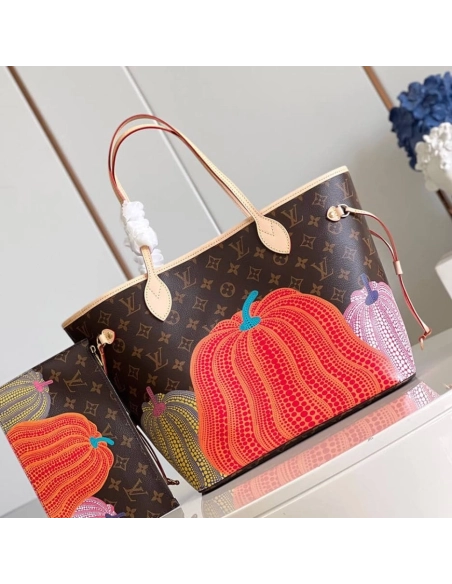 LV X YK Neverfull MM,Neverfull,LOUIS VUITTON,BAGS