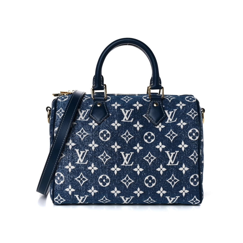 LOUIS VUITTON Speedy 25 Bag Denim Blue M59609,Keepall,LOUIS VUITTON,BAGS