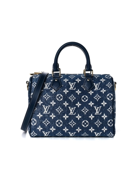 LOUIS VUITTON Speedy 25 Bag Denim Blue M59609,Keepall,LOUIS VUITTON,BAGS