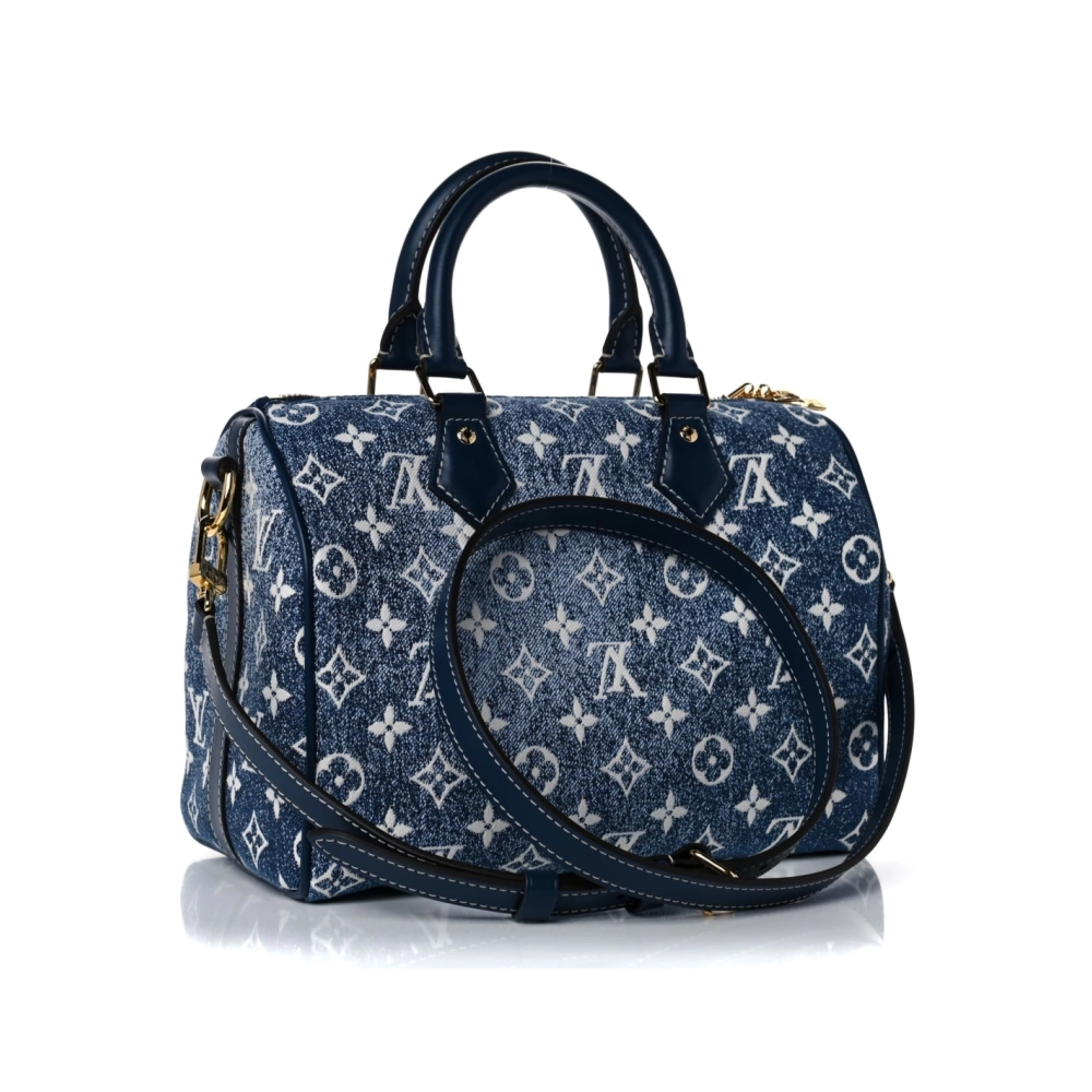LOUIS VUITTON Speedy 25 Bag Denim Blue M59609,Keepall,LOUIS VUITTON,BAGS