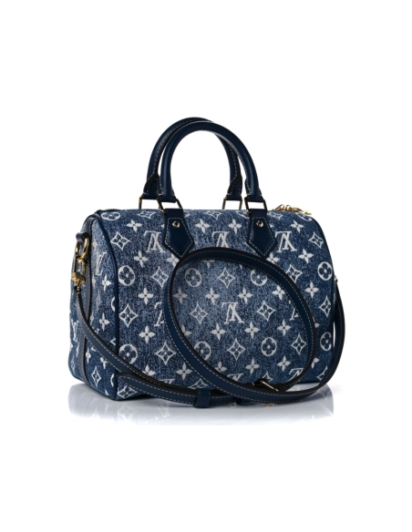 LOUIS VUITTON Speedy 25 Bag Denim Blue M59609,Keepall,LOUIS VUITTON,BAGS