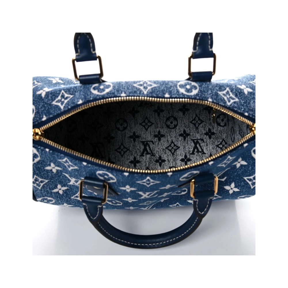 LOUIS VUITTON Speedy 25 Bag Denim Blue M59609,Keepall,LOUIS VUITTON,BAGS