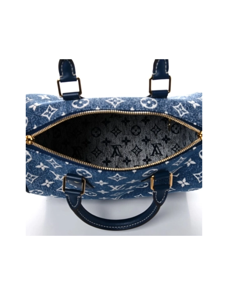 LOUIS VUITTON Speedy 25 Bag Denim Blue M59609,Keepall,LOUIS VUITTON,BAGS