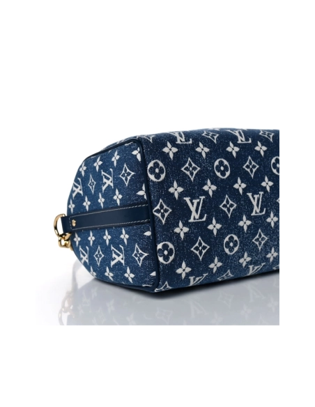 LOUIS VUITTON Speedy 25 Bag Denim Blue M59609,Keepall,LOUIS VUITTON,BAGS