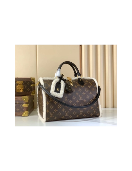 Louis Vuitton M26326 SPEEDY SOFT 30 TEDDY,Speedy,LOUIS VUITTON,BAGS