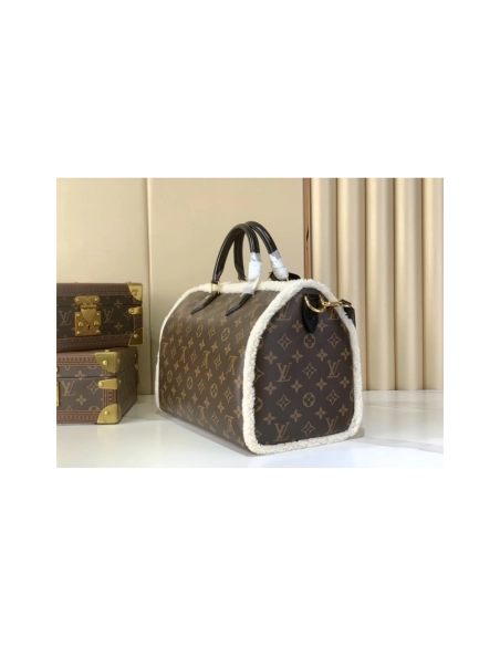 Louis Vuitton M26326 SPEEDY SOFT 30 TEDDY,Speedy,LOUIS VUITTON,BAGS