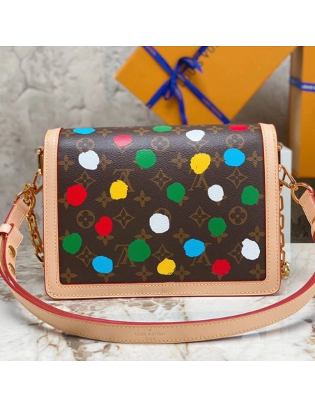 LV X YK Dauphine MM M46432,Dauphine,LOUIS VUITTON,BAGS