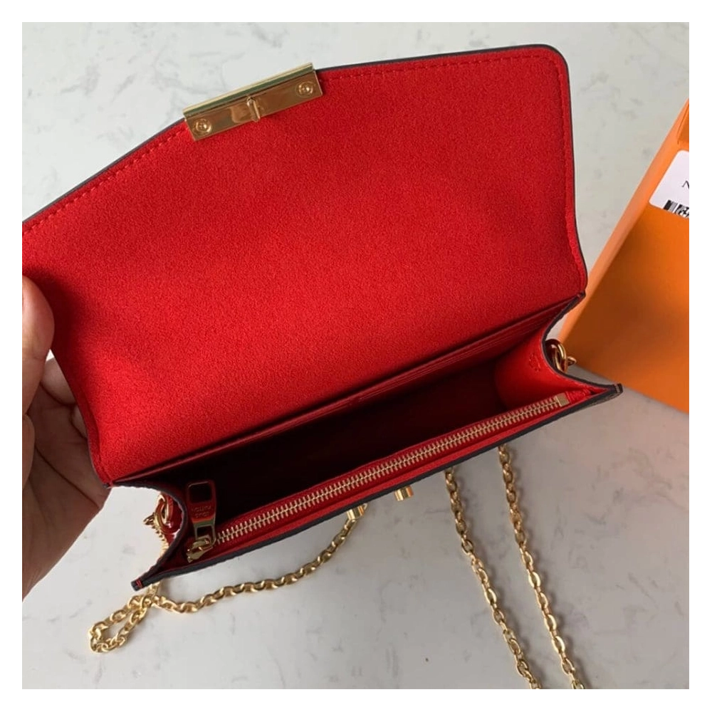 Louis Vuitton CROISETTE CHAIN WALLET N60288,WALLET ON CHAIN,LOUIS VUITTON,BAGS