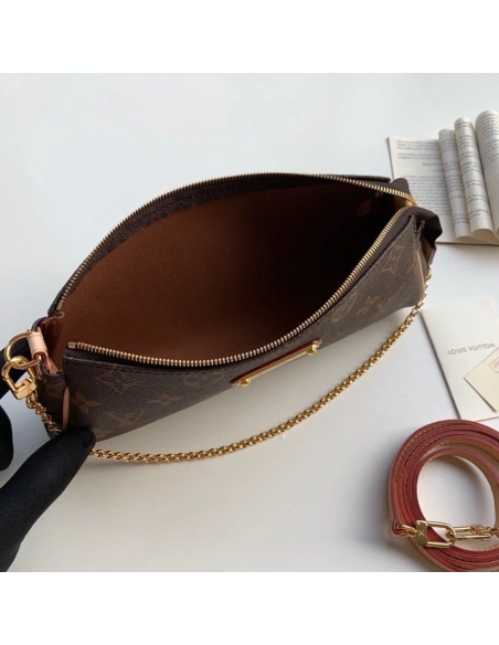 LOUIS VUITTON EVA HANDBAG WALLET ON CHAIN M95567,WALLET ON CHAIN,LOUIS VUITTON,BAGS