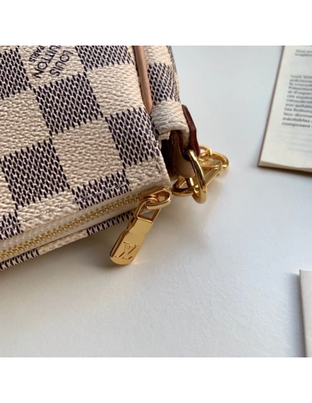 LOUIS VUITTON EVA HANDBAG WALLET ON CHAIN N55214,WALLET ON CHAIN,LOUIS VUITTON,BAGS