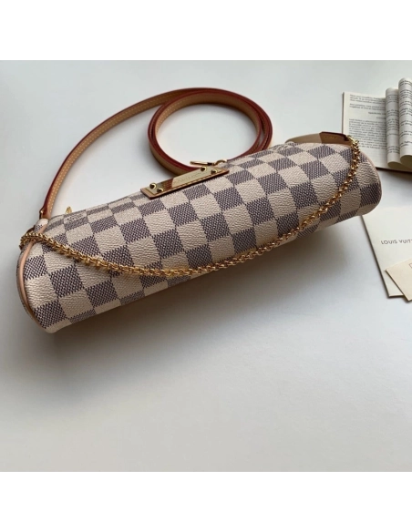 LOUIS VUITTON EVA HANDBAG WALLET ON CHAIN N55214,WALLET ON CHAIN,LOUIS VUITTON,BAGS