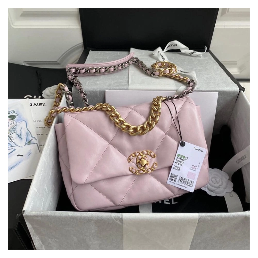 CHANEL 19 HANDBAG AS1160 PINK,CHANEL,BAGS