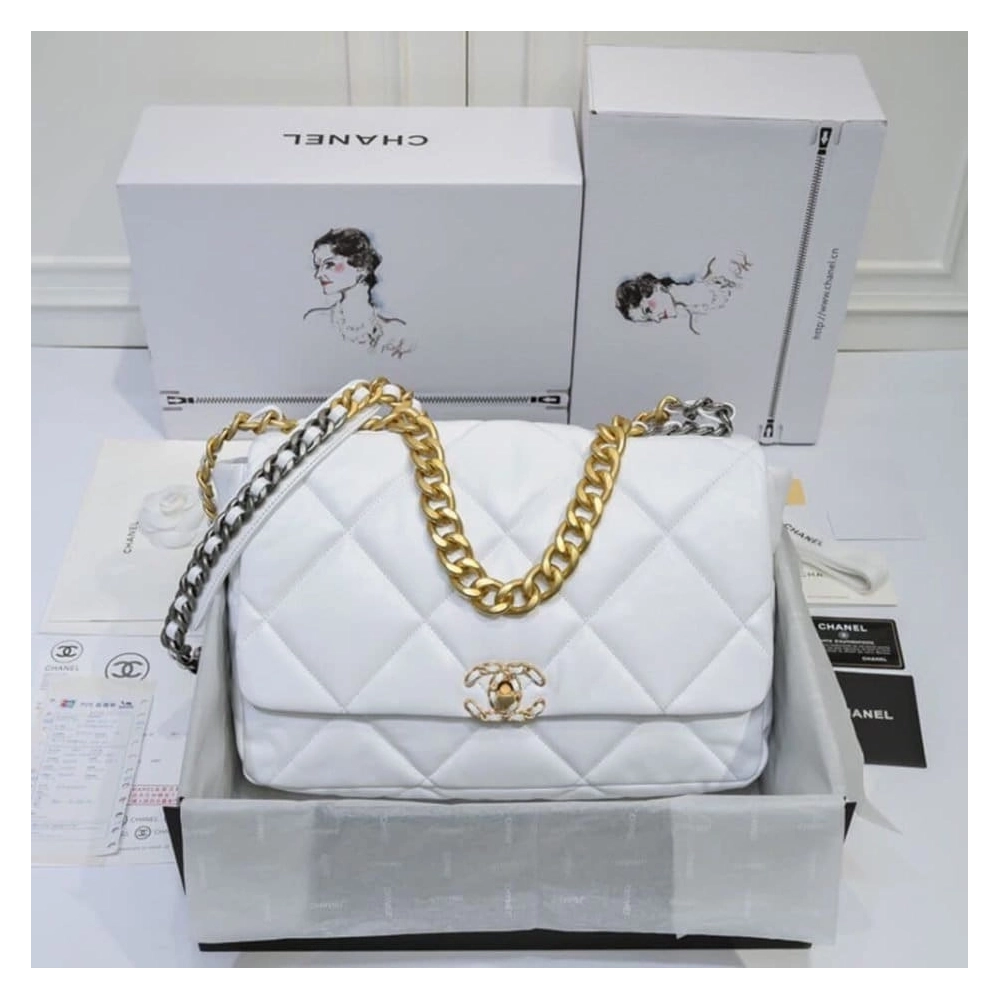 CHANEL 19 MAXI HANDBAG AS1162,CHANEL,BAGS
