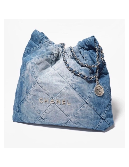 CHANEL 22 In Denim Small,CHANEL,BAGS
