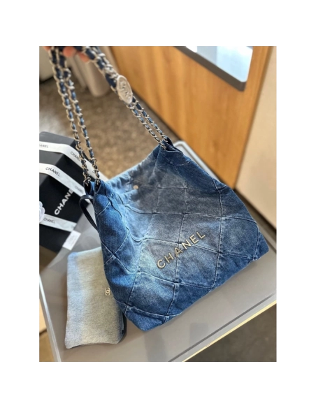 CHANEL 22 In Denim Small,CHANEL,BAGS