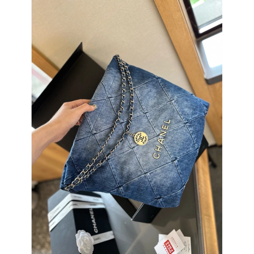 CHANEL 22 In Denim Small,CHANEL,BAGS