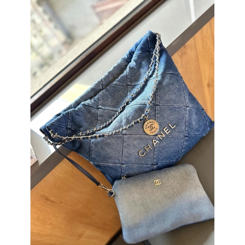 CHANEL 22 In Denim Small,CHANEL,BAGS