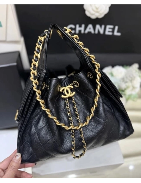 CHANEL 25 Small Handbag BLACK,CHANEL,BAGS
