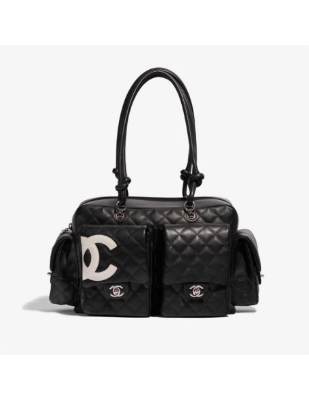 Chanel Cambon Reporter Large Calf Black,CHANEL,BAGS
